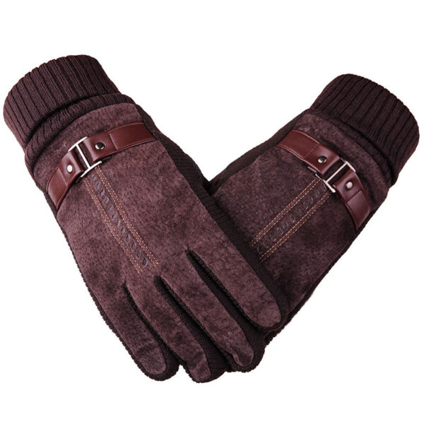 Mens Pigskin Gloves Thickened Non Slip