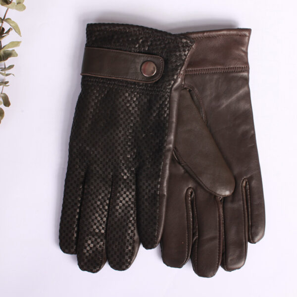 Sheepskin Thickened Plus Velvet Winter Warm Casual Leather Gloves