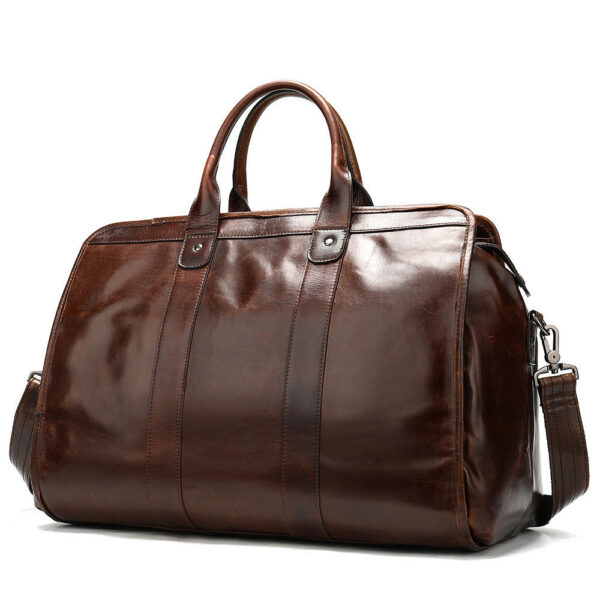 First Layer Cowhide Retro Large-capacity Travel Bag - Image 5