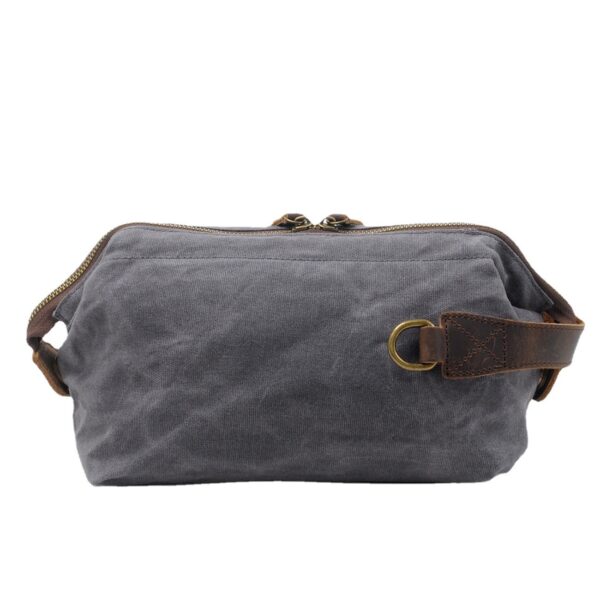 Men's Clutch Oil Wax Canvas Wash Bag