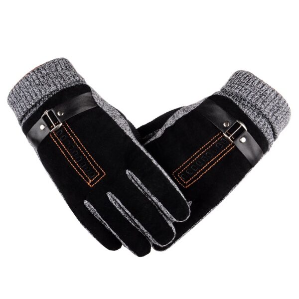 Mens Pigskin Gloves Thickened Non Slip - Image 2