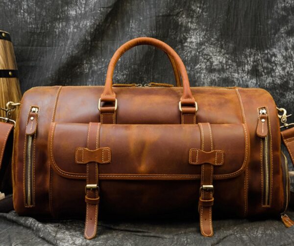 Retro Leather Men's Travel Bag