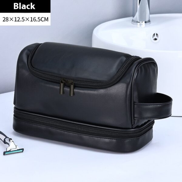 Leather Cosmetics Travel Toiletry Bag - Image 2