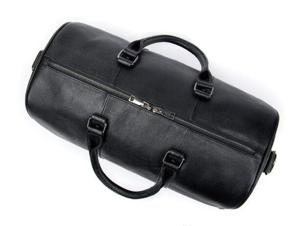 The first layer of leather leisure portable luggage bag with independent shoes single shoulder diagonal package - Image 7