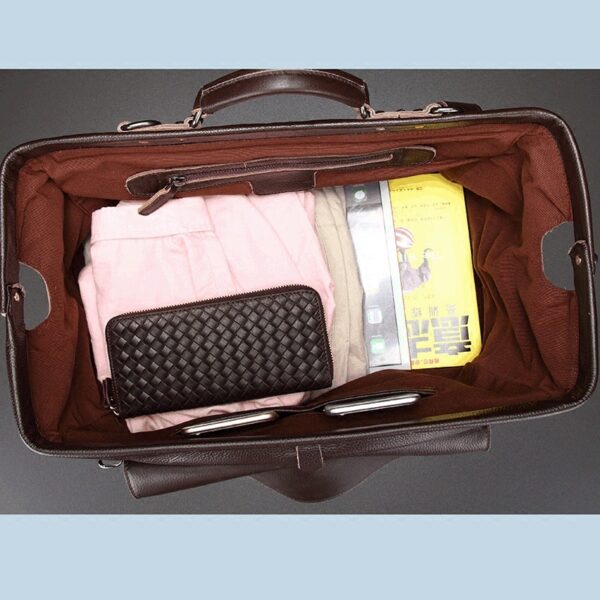 Genuine Leather Business Luggage And Travel Bag - Image 6