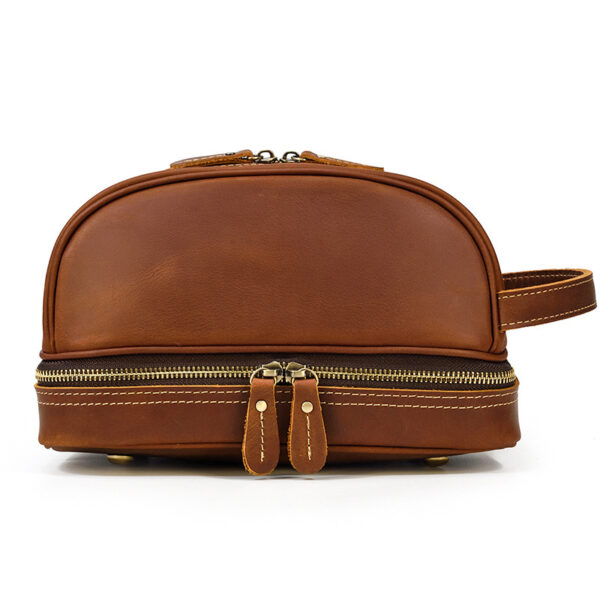 Vintage Leather Men's Toiletry Bag