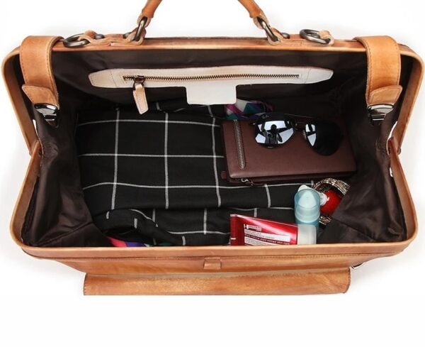 Genuine Leather Business Luggage And Travel Bag - Image 5