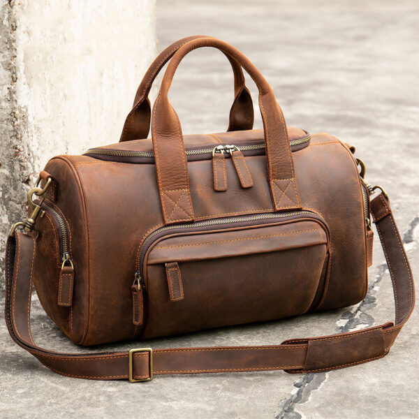 New Leather Handmade Luggage Bag Large - Image 7