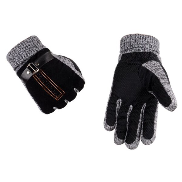 Mens Pigskin Gloves Thickened Non Slip - Image 3