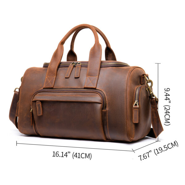 New Leather Handmade Luggage Bag Large - Image 5