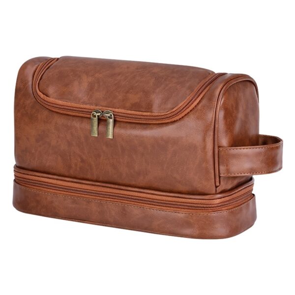 Leather Cosmetics Travel Toiletry Bag - Image 6