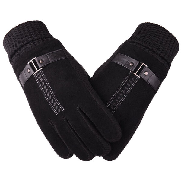 Mens Pigskin Gloves Thickened Non Slip - Image 4