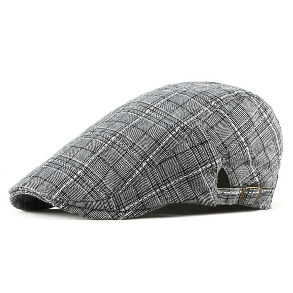 British Retro Duck Tongue Hat Men's Plaid - Image 2