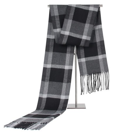 Men's Fashion Casual Plaid Artificial Cashmere Scarf - Image 4
