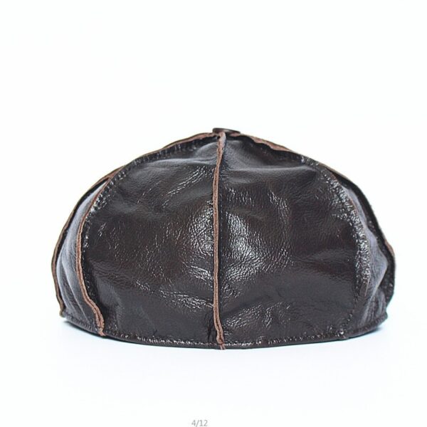 First Layer Cowhide Beret Painter Hat - Image 5