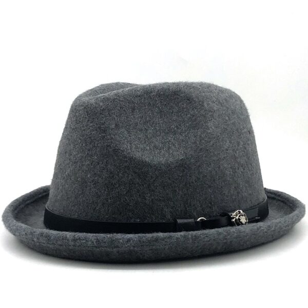 Belt Buckle Woolen Top Hat - Image 9