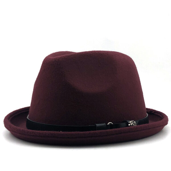 Belt Buckle Woolen Top Hat - Image 3