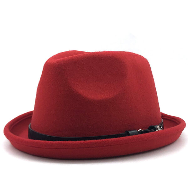 Belt Buckle Woolen Top Hat - Image 7