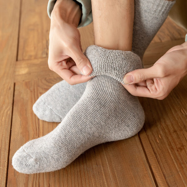 Winter Warm Wool Socks Men Thickened Fleece Lined - Image 5