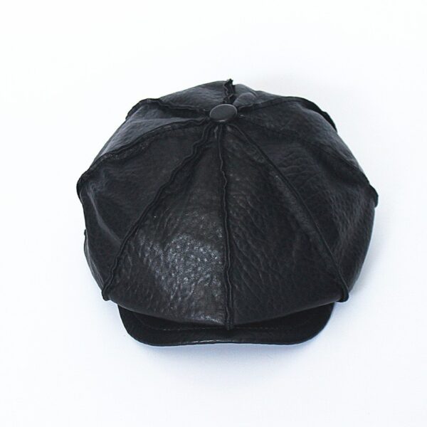 First Layer Cowhide Beret Painter Hat - Image 6