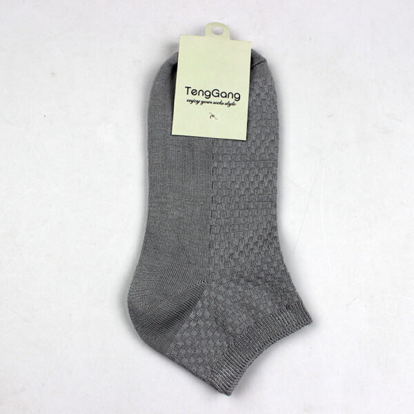 Bamboo Fiber Casual Men's Low Cut Short Four Seasons Socks - Image 9