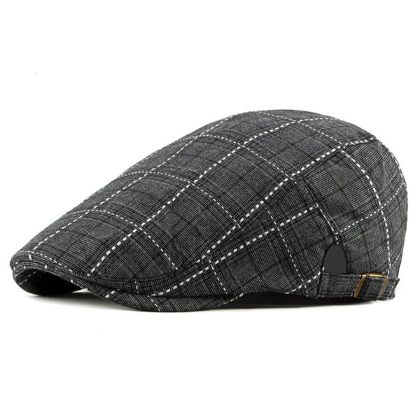 British Retro Duck Tongue Hat Men's Plaid - Image 4