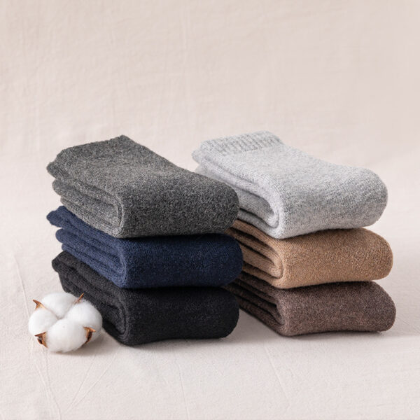 Winter Warm Wool Socks Men Thickened Fleece Lined - Image 8