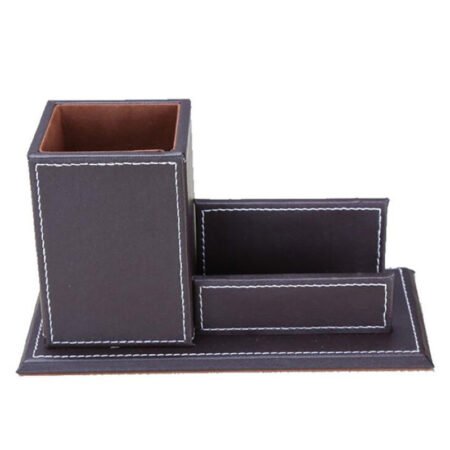 Multifunctional PU Leather Pen and Business Card Holder - Image 4