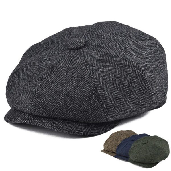 Vintage Twill Newsboy Hat - Image 5