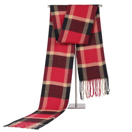 Men's Fashion Casual Plaid Artificial Cashmere Scarf - Image 3