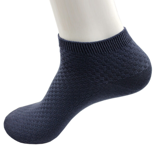 Bamboo Fiber Casual Men's Low Cut Short Four Seasons Socks - Image 8