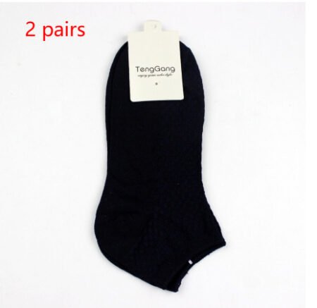 Bamboo Fiber Casual Men's Low Cut Short Four Seasons Socks - Image 6
