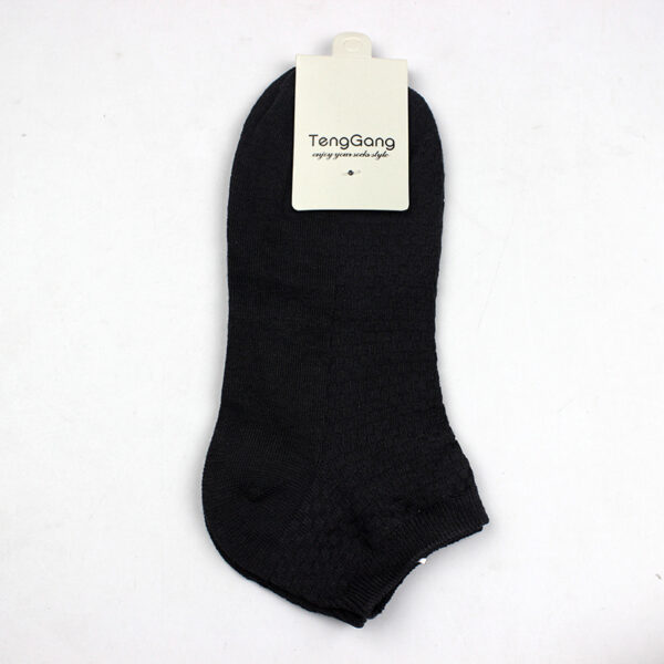 Bamboo Fiber Casual Men's Low Cut Short Four Seasons Socks - Image 3