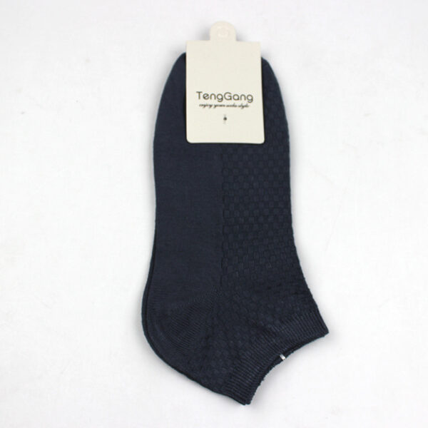 Bamboo Fiber Casual Men's Low Cut Short Four Seasons Socks - Image 4